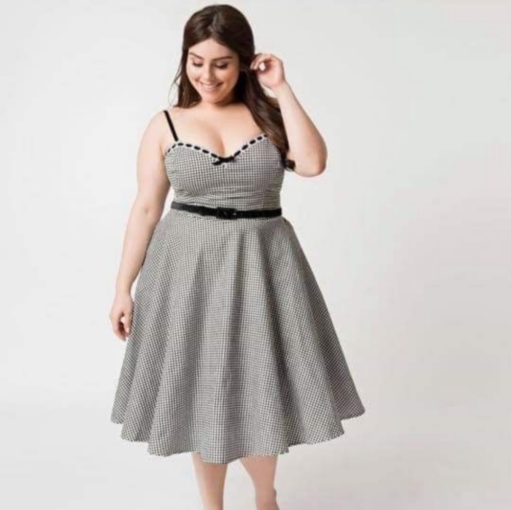 Vixen by Micheline Pitt gingham swing, has POCKETS